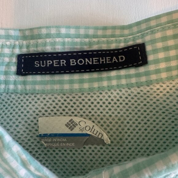 Columbia Shirt Men's XXL PFG Performance Fishing Gear Super Bonehead Plaid Polo - Picture 5 of 11